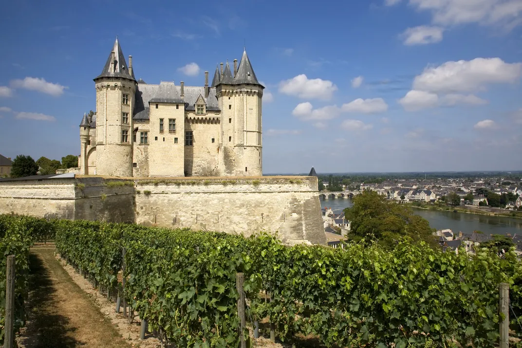 The castle and town of Saumur in the Loire Valley