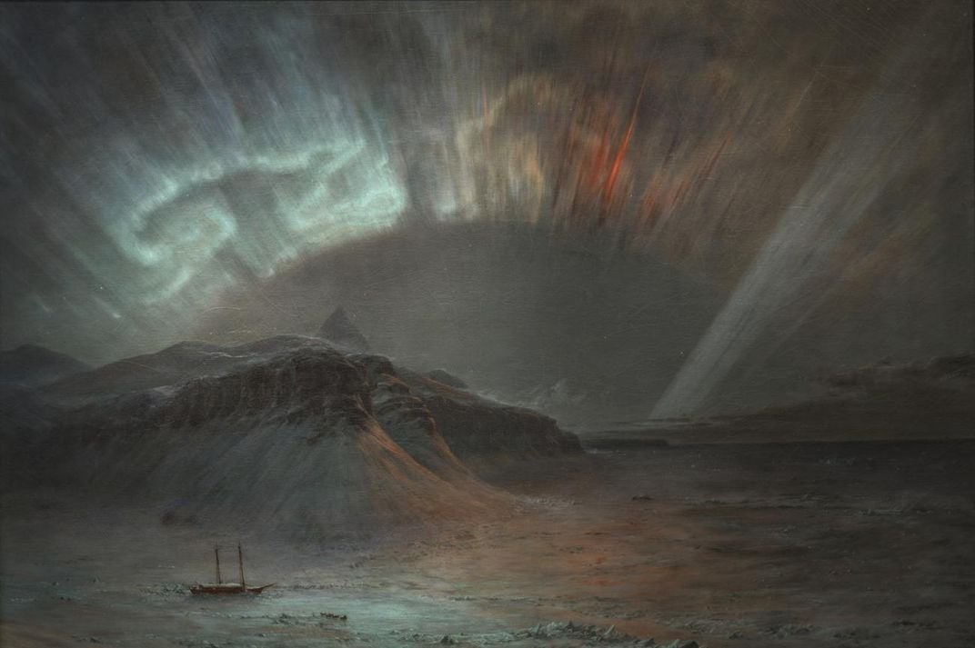 A painting of the northern lights by Frederic Edwin Church