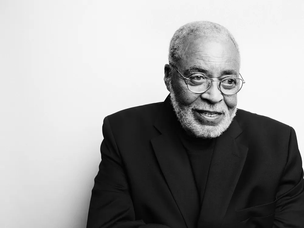 Actor James Earl Jones sits for a portrait at the Longacre Theatre in New York.