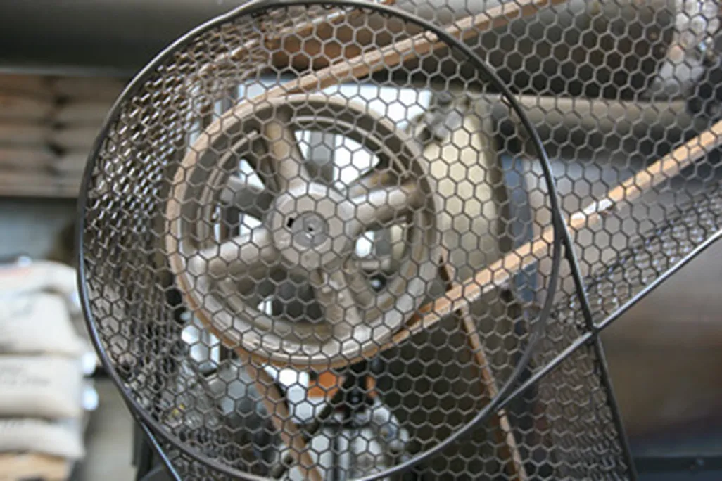 Detail of Sightglass Coffee’s roaster