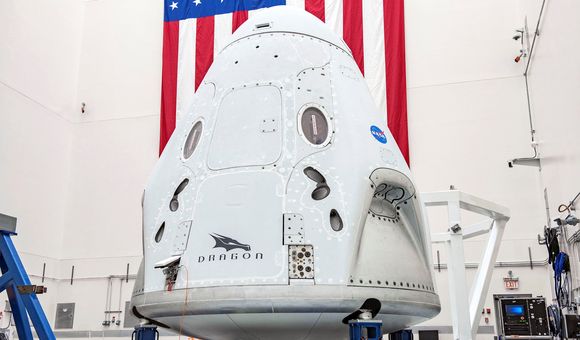 Space X's Crew Dragon spacecraft, which is part of NASA's Commercial Crew Program.
