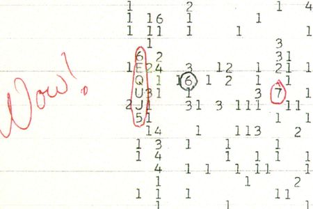 The data readout of the "Wow! signal"