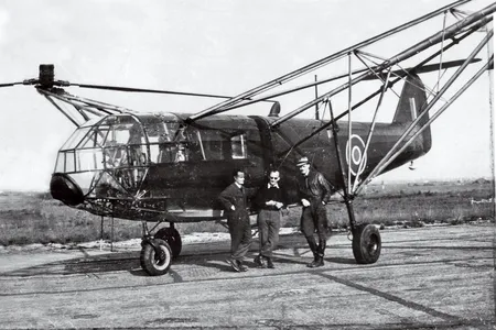 Mechanics Fritz Will and Heinz Zelewski and pilot Hans-Helmut Gerstenhauer enjoy a moment’s rest in England circa 1945.
