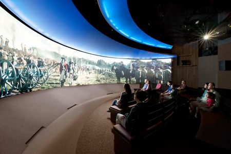  The 4D theater tells the story of the Battle of Yorktown.