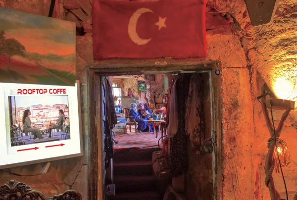 Two friends having tea in an old caravanserai thumbnail