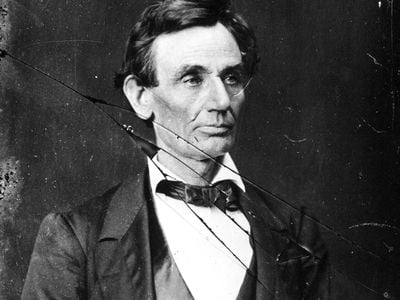 Abraham Lincoln photographed shortly after the presidential election in November 1860, by Alex Hesler of Chicago, at Lincoln's home in Springfield, Illinois.
