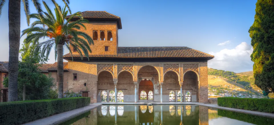  The evocative garden area of the Generalife at the Alhambra, Granada 