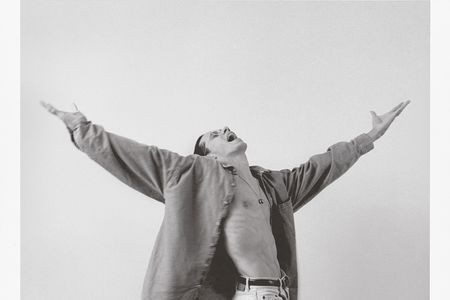 The enthralling c. 1993 portrait of Anthony by ADÁL (detail above), face and palms to the sky, captures the performer’s signature flair.