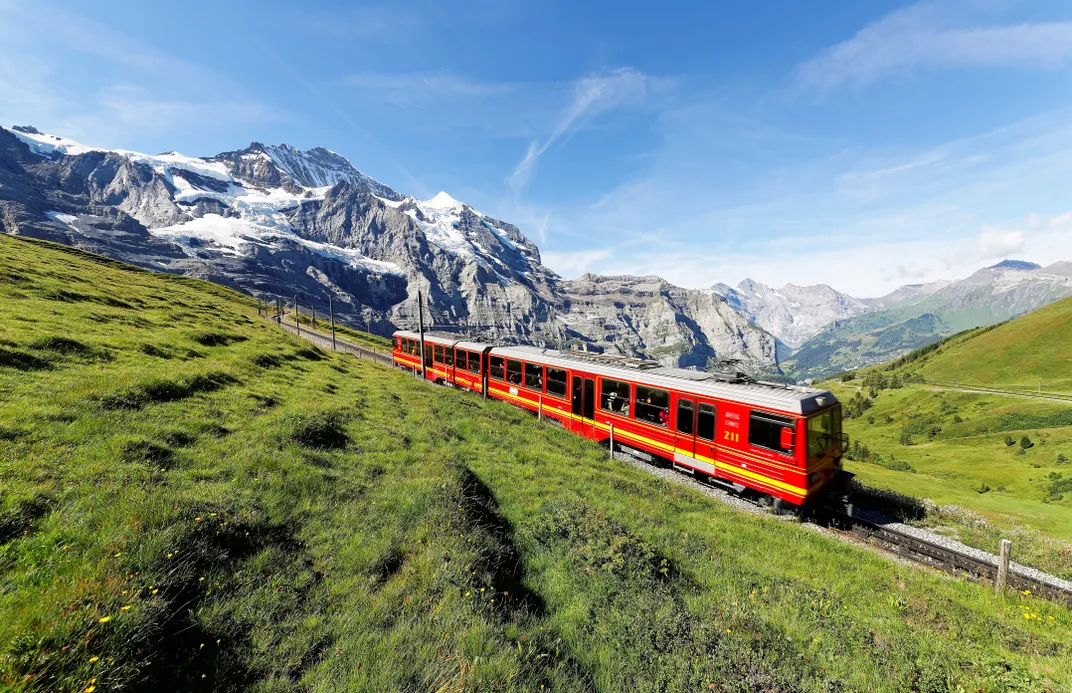 A Jungfraujoch cogwheel train