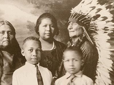 Researcher Angela Walton-Raji has been studying African-Native genealogy for over 20 years.  The Comanche family pictured here is from the early 1900s.