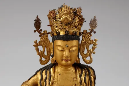 Detail of the Korean Bodhisattva Avalokiteshvara (Gwaneum bosal) crafted in the Goryeo period, ca. 1220 to 1285.