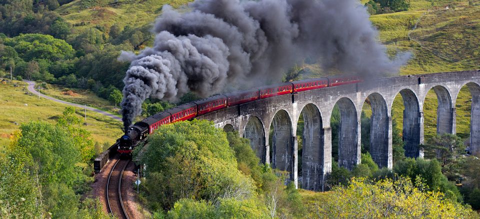  The Jacobite steam train, traveling from Fort William to Mallaig 