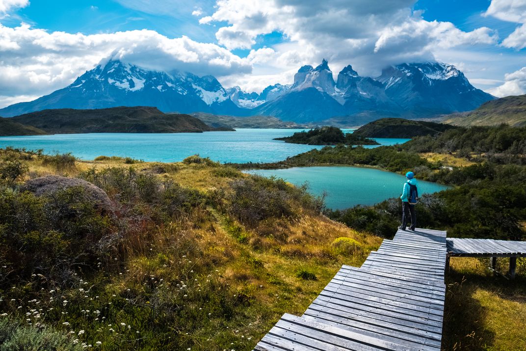 Hiker at Torres del Paine National Park