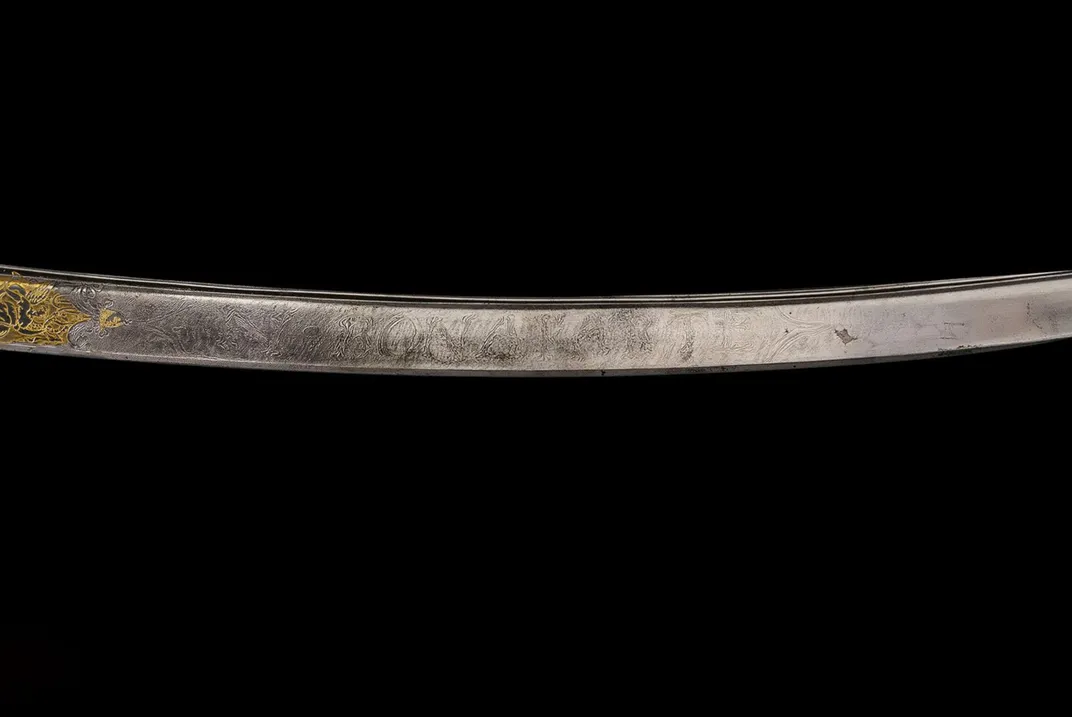 Napoleon's name on sword