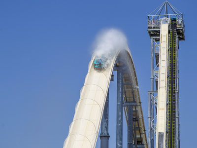 The Verrückt, which opened this summer at the Kansas City Schlitterbahn Waterpark, is the tallest waterslide in the world.