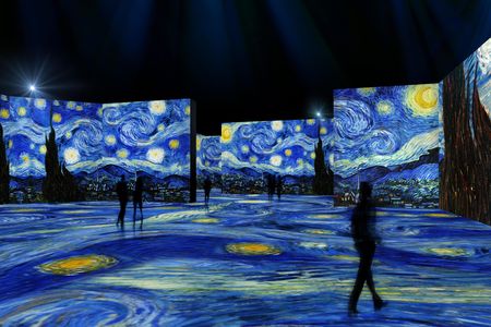Artist's rendering of The Starry Night, as seen in "The Lume" at Newfields