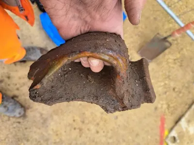 Researchers discovered broken pottery in a medieval ditch beneath a bridge in the city&#39;s center.