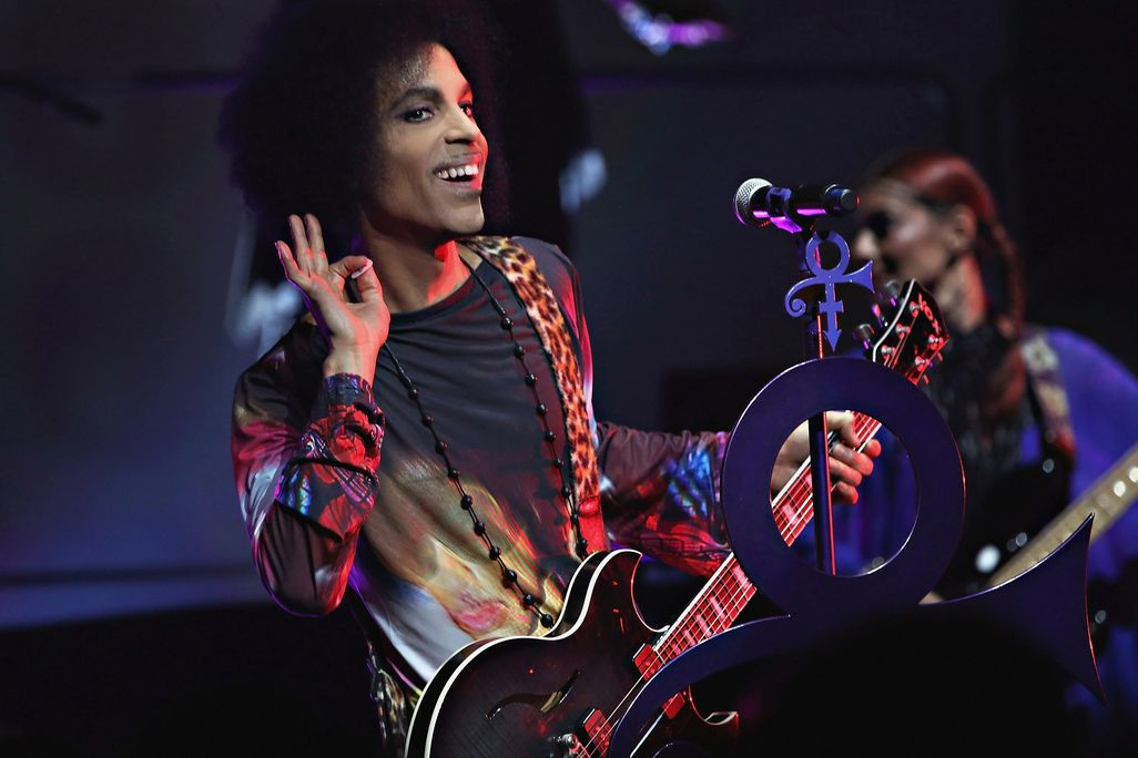 Prince performing