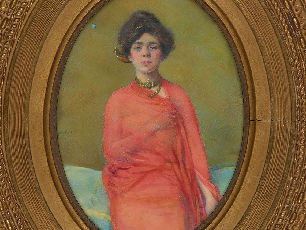 A 1910 watercolor portrait of Belle da Costa Greene by Laura Coombs Hills