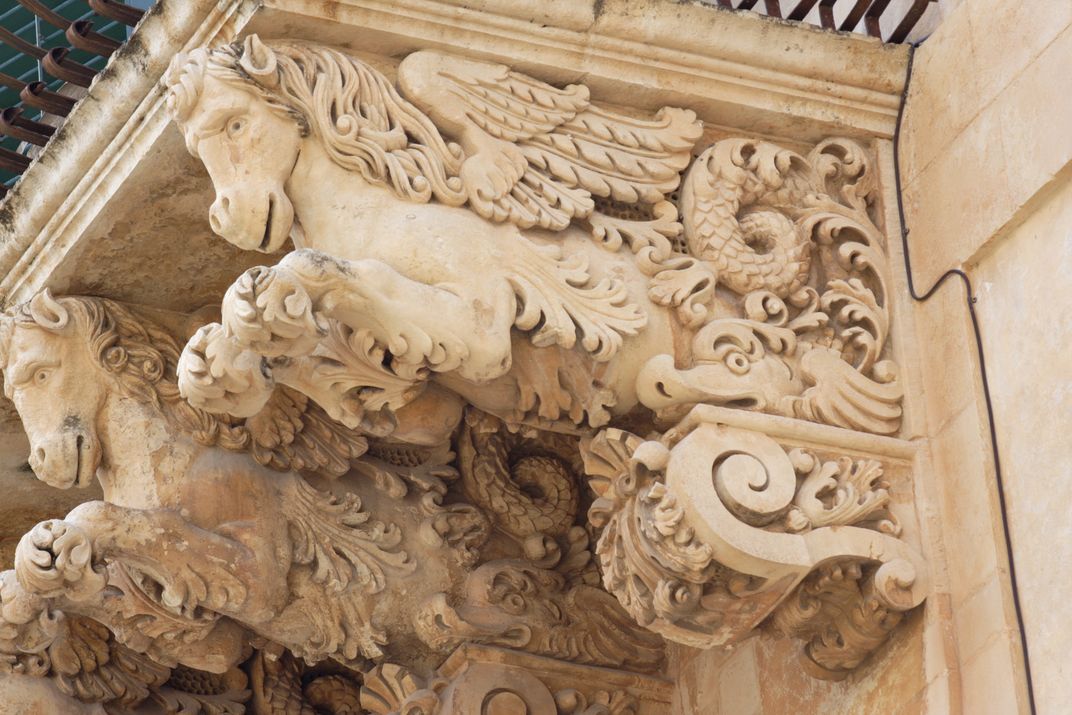 Baroque architectural detail, Noto