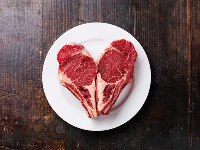 In nature and in human history, cannibalism is actually quite mainstream. No humans were harmed in the making of this image, which is of Ribeye steak.