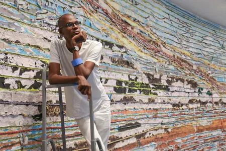 Mark Bradford's installation Pickett’s Charge at the Hirshhorn spans almost 400 feet and consists of eight canvases measuring 12 feet tall and more than 45 feet long.