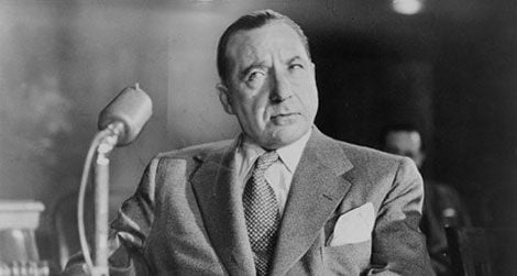 Frank Costello testifying before the Kefauver Committee in March 1951