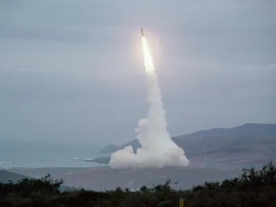 The Peacekeeper missile was the most powerful weapon in the U.S. military's arsenal until its decommissioning in 2005. This photo is of a test launch in California in 1983. 