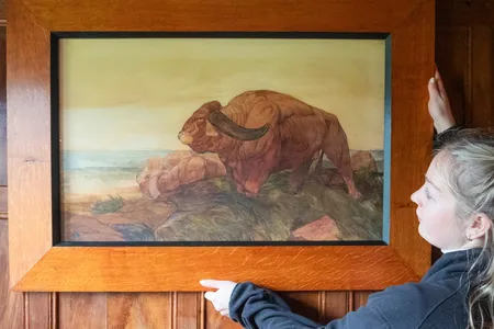 The Return of the Buffalo Herd, painted by&nbsp;Edward and Charles Detmold,&nbsp;hangs at&nbsp;Bateman&#39;s in East Sussex in honor of the book&#39;s 130th anniversary.