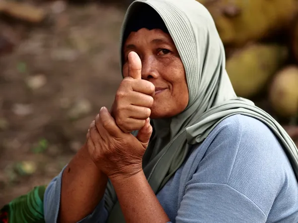 Woman at the local market in Lombok, Indonesia thumbnail