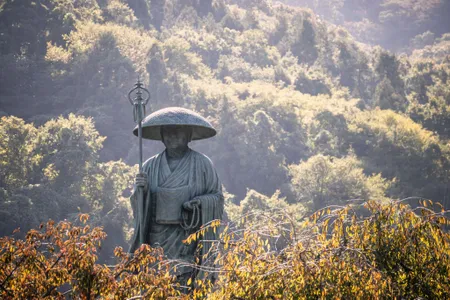 All of the sites on the Shikoku Pilgrimage are associated with Kobo Daishi, a Japanese monk who lived during the ninth century and founded Shingon, a major school of Buddhism that focuses on the attainment of enlightenment during a practitioner&rsquo;s lifetime.