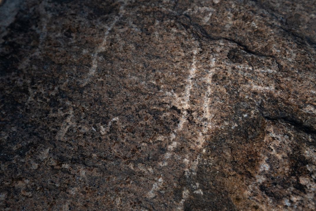 Photo of petroglyph found at Wanuskewin