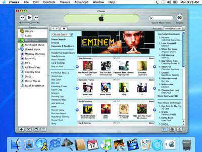 View of the Apple iTunes Music Store, which launched in April 2003, two years after the release of iTunes in January 2001