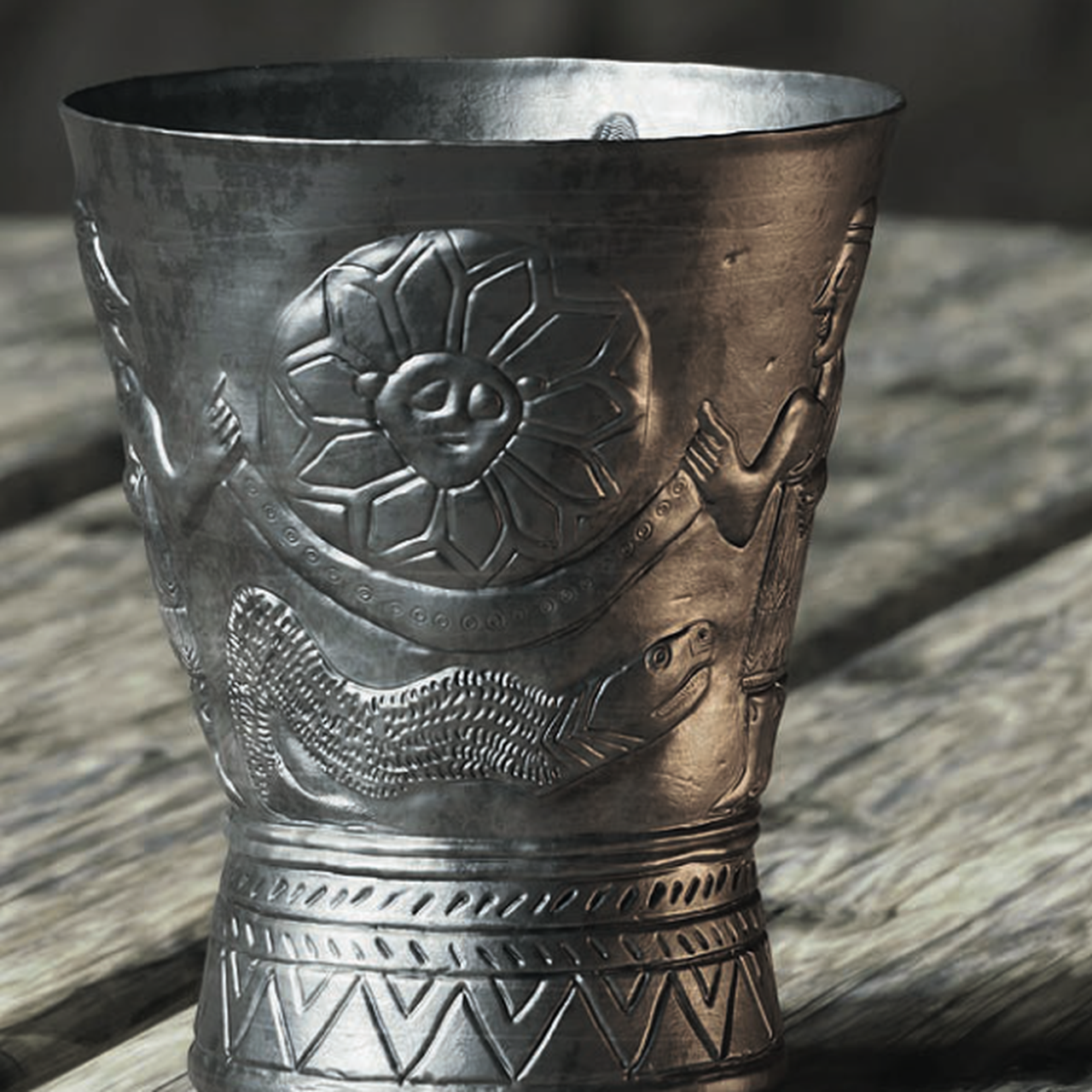 【銀製品】刻印あり925 Silver イスラエル 工芸品 アンティーク 壺 Scholars Thought This Ancient Silver Goblet Told One Myth for 50