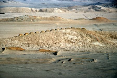 A view of the Thirteen Towers of Chankillo, in Peru.