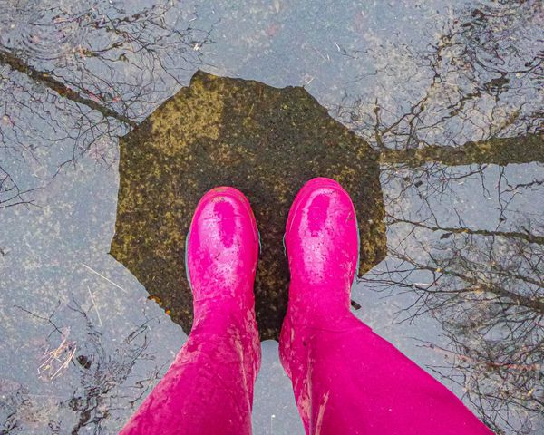 Neon-Pink Rain Boots thumbnail