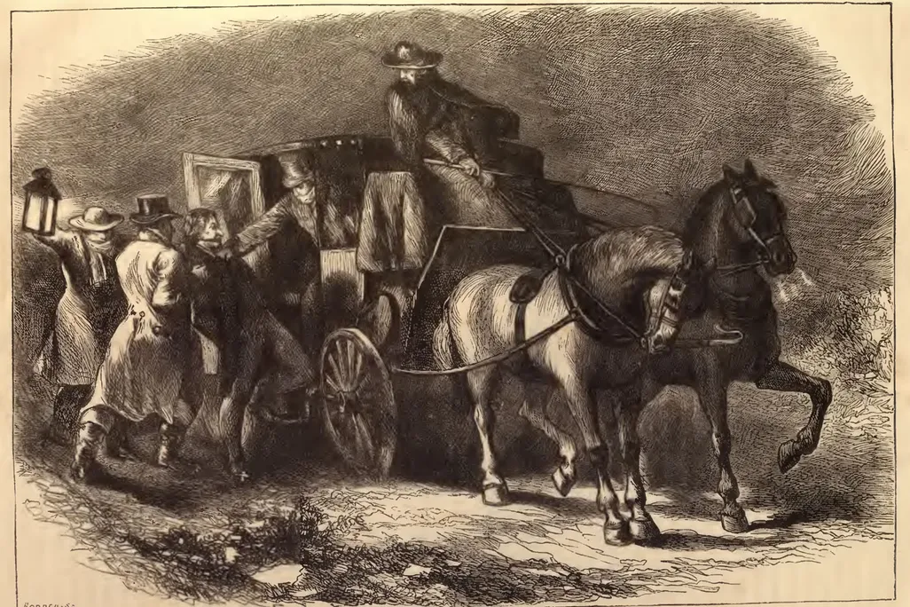 An illustration of the abduction of William Morgan