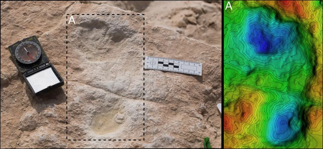 ancient human footprints 