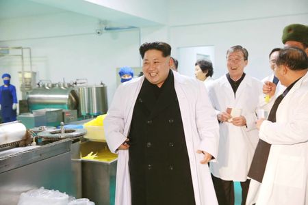 North Korean leader Kim Jong Un laughs during a factory tour in January 2016. North Korea tied with Somalia for "most corrupt" in a 2105 index of global corruption perceptions.