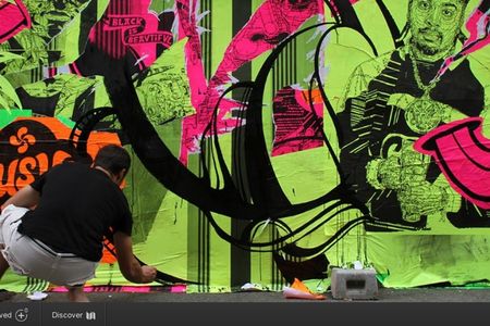 Part of an exhibition of street art from Bayonne, France. 