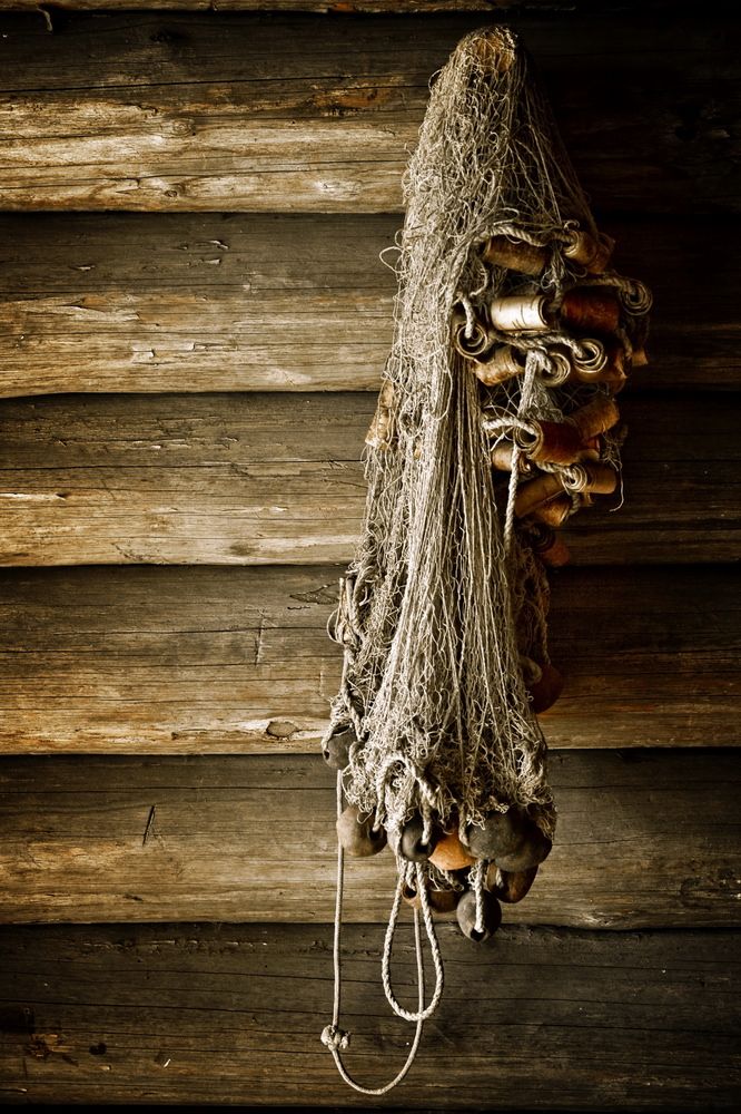 Fishing net hanging on the wall in an estonian village., Smithsonian Photo  Contest