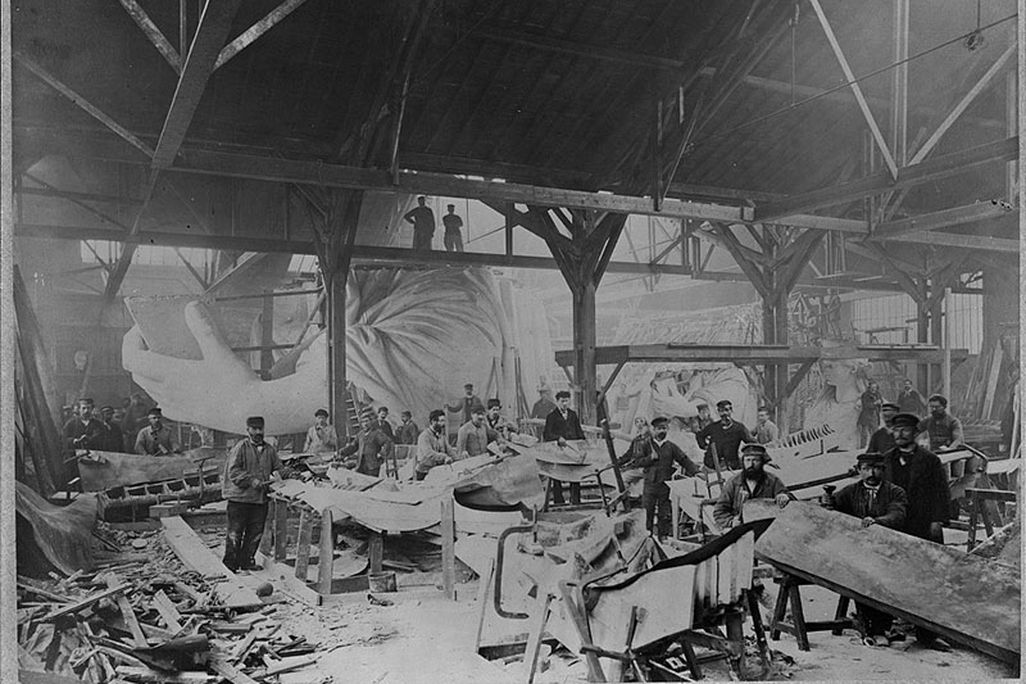 Statue of Liberty in workshop