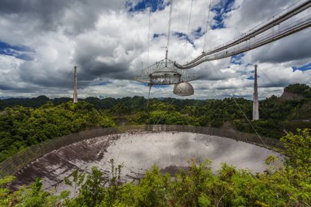 The Arecibo Observatory in Puerto Rico, pictured in 2012