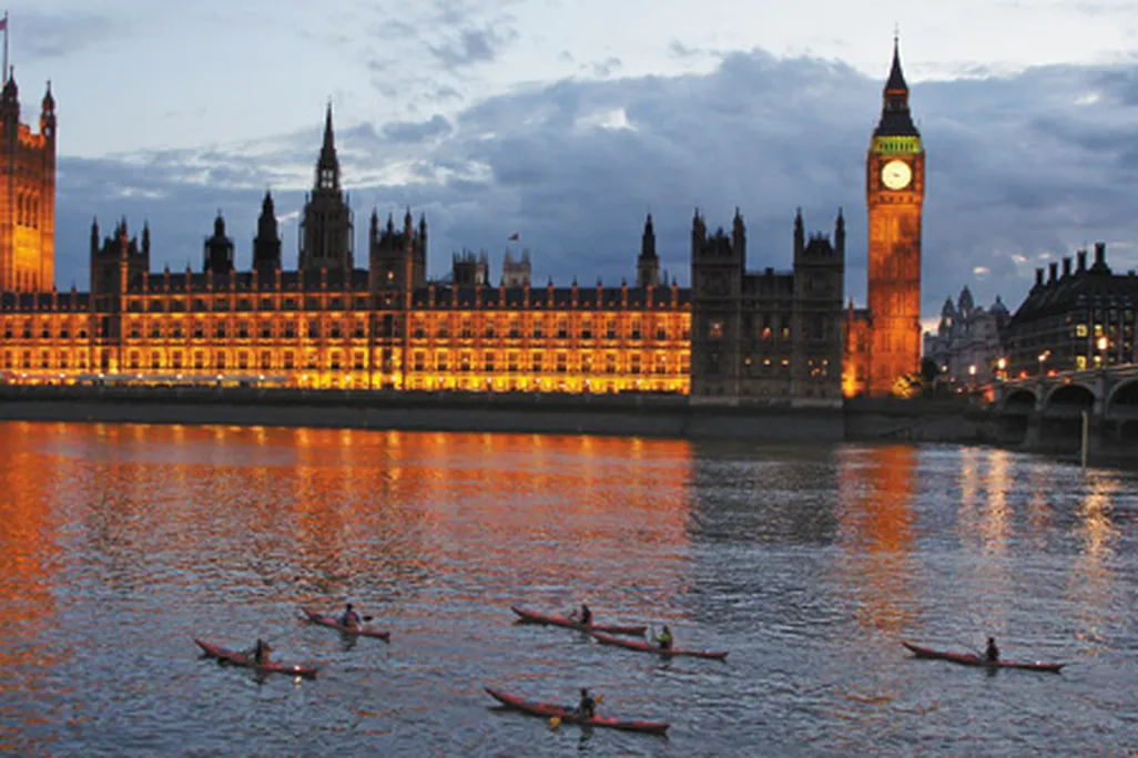 Kayakers on the Thames