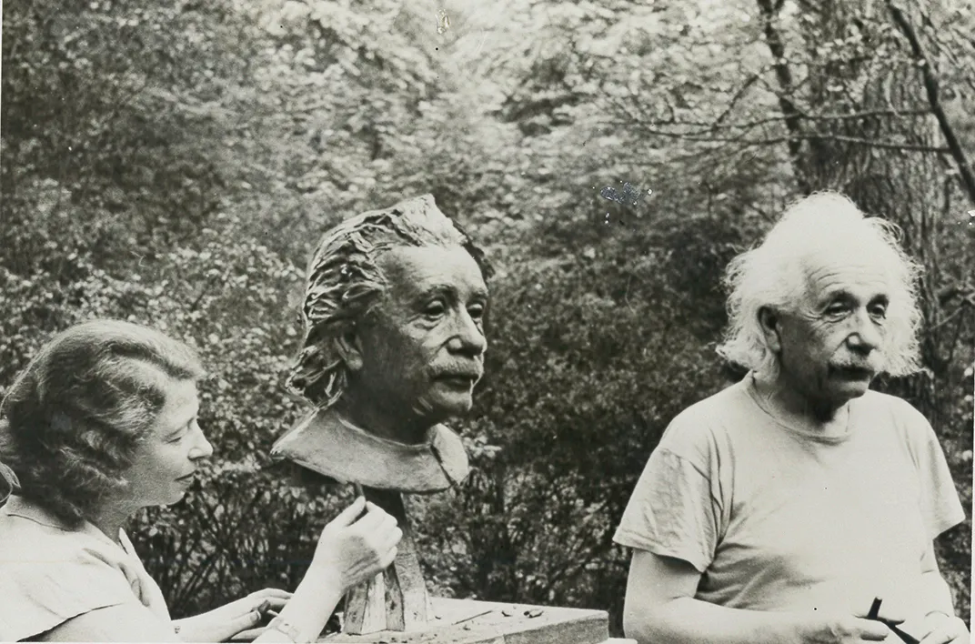 Albert Einstein and Sculptor Gina Plunguian1 