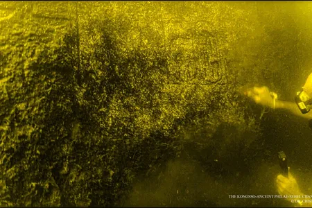 Researchers photographed and filmed the carvings underwater.