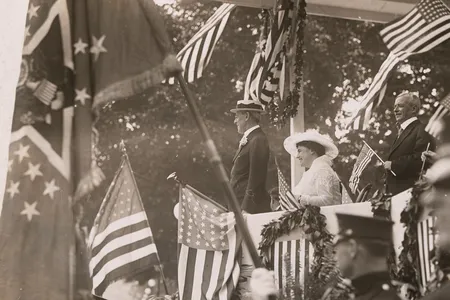Woodrow Wilson and his second wife, Edith, in 1916