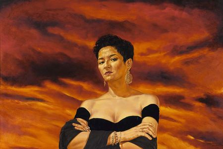 Angel Rodríguez-Díaz, The Protagonist of an Endless Story, 1993, oil on canvas, 72 x 57 7/8 in. (182.9 x 147.0 cm.), Museum purchase made possible in part by the Smithsonian Latino Initiatives Pool and the Smithsonian Institution Collections Acquisition Program, 1996.19, © 1993, Angel Rodriguez-Diaz. 