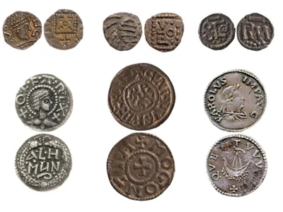 Researchers tested 49 medieval coins, finding the older ones were minted from silver Byzantine goods and the newer ones were made of silver mined in western France.