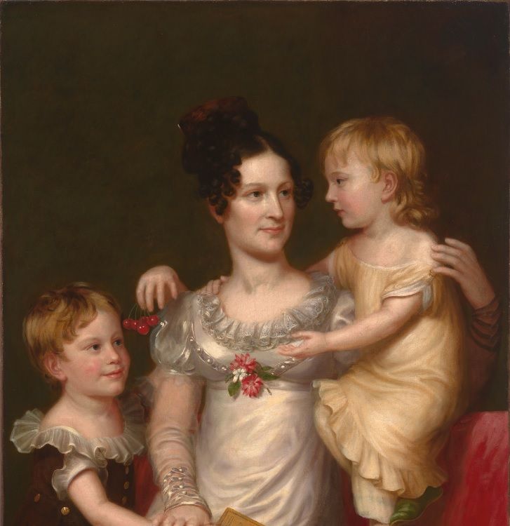 Sarah Weston Seaton with Her Children Augstine and Julia / Charles Bird King / c. 1815 / National Portrait Gallery, Smithsonian Institution / Bequest of Armida B. Colt